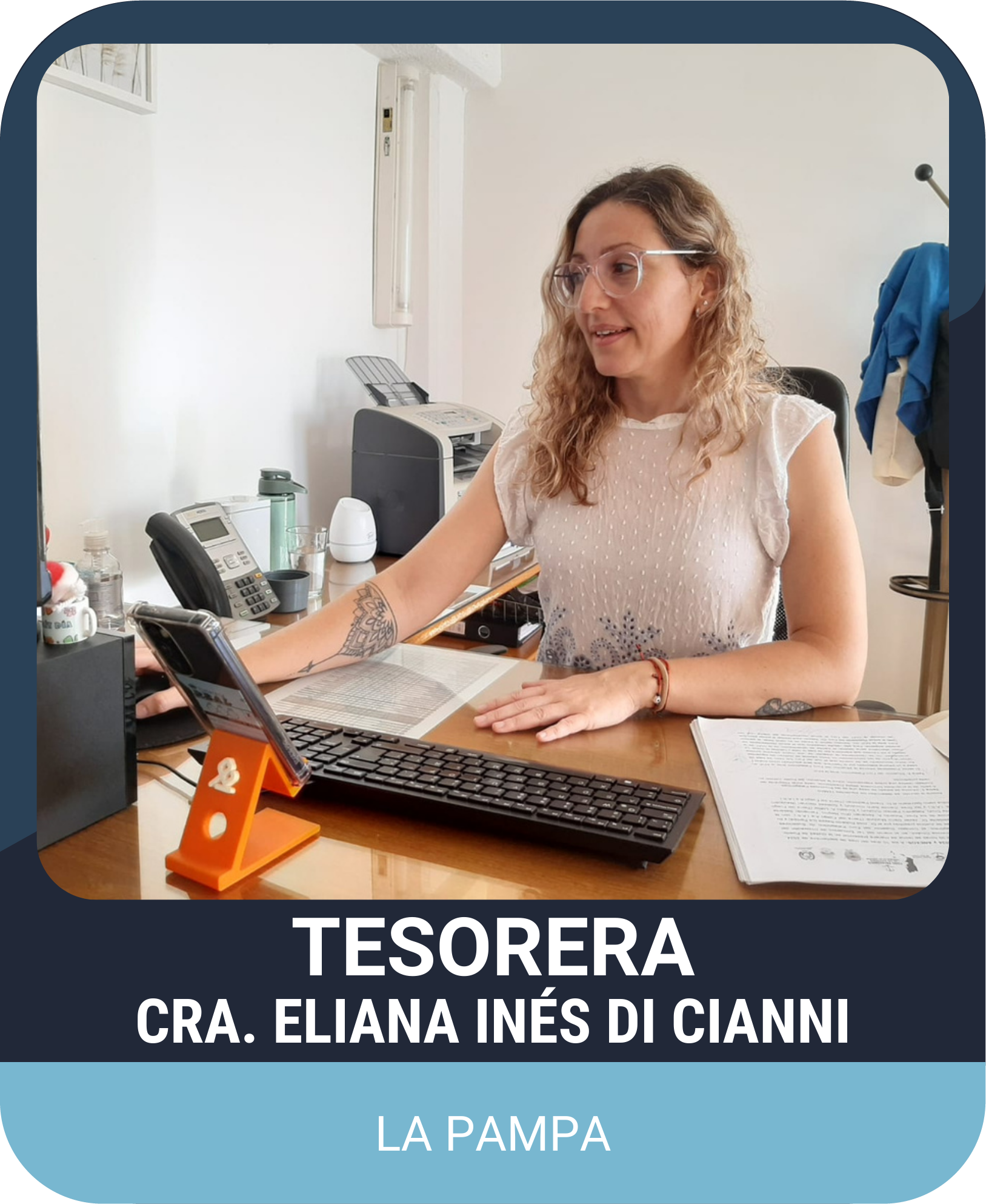 Tesorera Cra. eliana Inés Di Cianni (La Pampa)