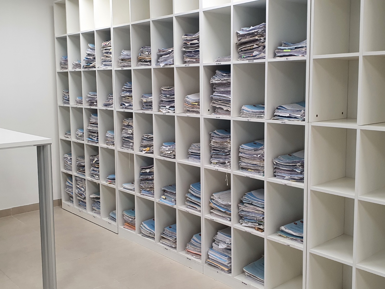 Archivo Judicial de Río Negro con expedientes de conservación permanente para digitalización.
