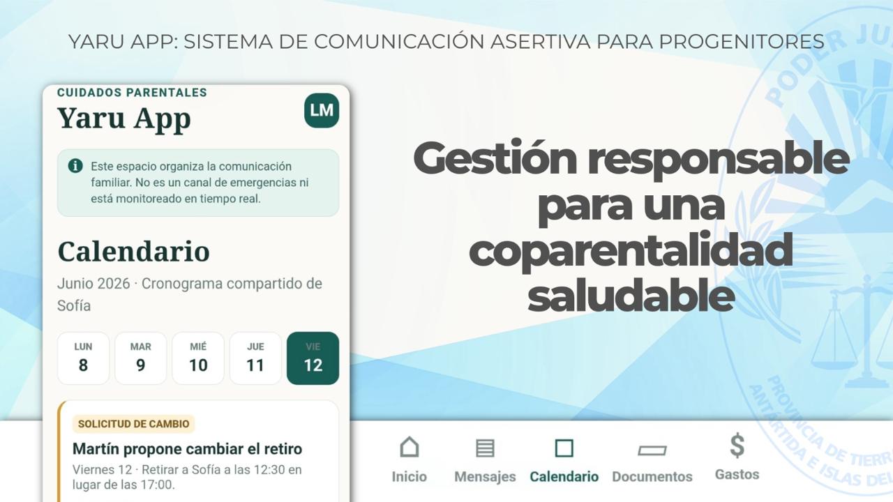 Yaru App, sistema de comunicación para progenitores presentado por el Poder Judicial de Tierra del Fuego