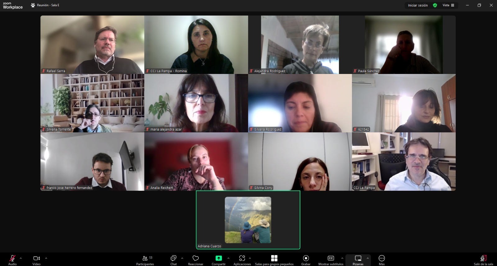 Participantes del CEFUJ 2026 del Poder Judicial de La Pampa durante una capacitación virtual