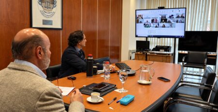 Autoridades del Foro Patagónico durante una reunión de trabajo en Ushuaia